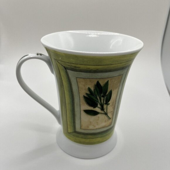 PIMPERNEL Fine Porcelain Mug Tea Cup Leaf Botanical Designed in England - Picture 8 of 9